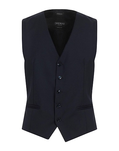 BRERAS Milano Waistcoat Navy blue 100% Wool