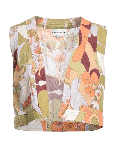 ANTIK BATIK Vest Khaki 100% Cotton