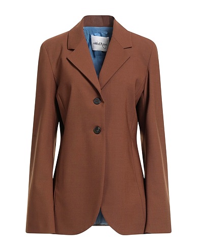 OTTOD'AME Blazer Chocolate brown 53% Polyester, 43% Virgin Wool, 4% Elastane