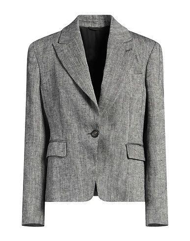 BRUNELLO CUCINELLI Blazer Black 100% Linen, Ecobrass