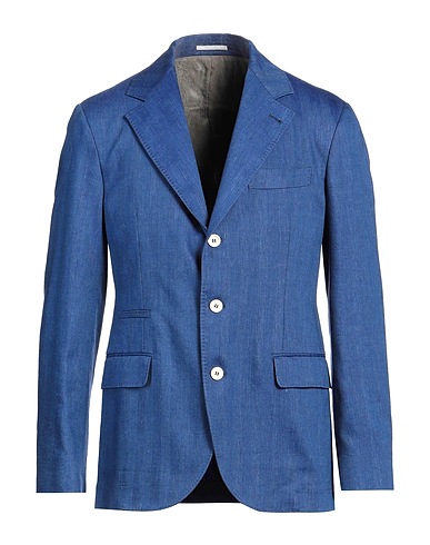 BRUNELLO CUCINELLI Blazer Blu navy 50% Lino, 50% Lana Vergine