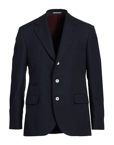 BRUNELLO CUCINELLI Blazer Midnight blue 52% Cotton, 48% Virgin Wool