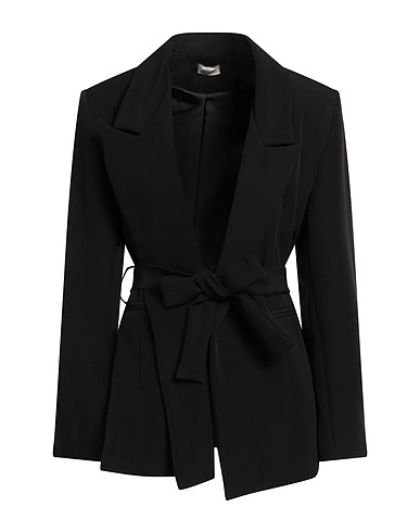 RITA LEVI CASHMERE Veste Noir 89% Polyester, 11% Élasthanne
