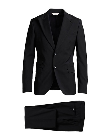 PAOLONI Suits Black 98% Wool, 2% Elastane
