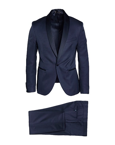 MANUEL RITZ Suits Navy blue 50% Polyester, 50% Wool