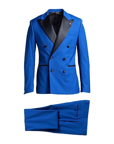 MANUEL RITZ Suits Bright blue 98% Wool, 2% Elastane