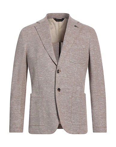 PAOLONI Blazer Brown 38% Linen, 31% Cotton, 31% Polyamide
