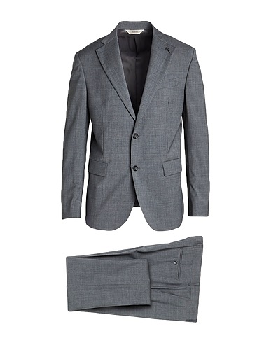 PAOLONI Suits Grey 98% Wool, 2% Elastane