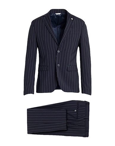 MANUEL RITZ Suits Navy blue 98% Wool, 2% Elastane