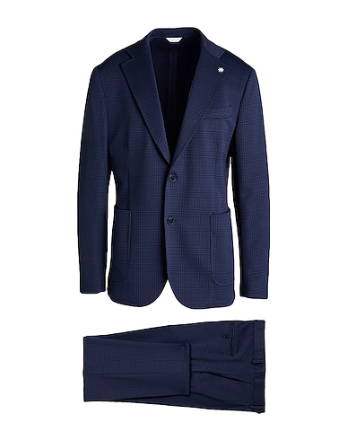 MANUEL RITZ Suits Navy blue 61% Polyester, 35% Viscose, 4% Elastane