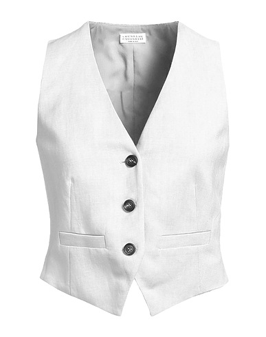BRUNELLO CUCINELLI Vest Beige 73% Viscose, 27% Linen, Brass