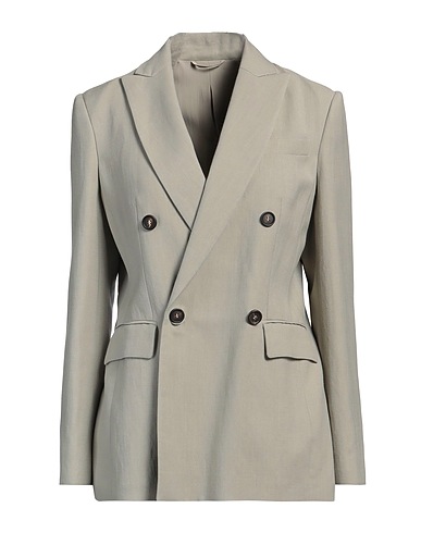 BRUNELLO CUCINELLI Blazer Khaki 73% Viscose, 27% Linen, Brass