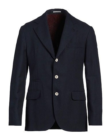 BRUNELLO CUCINELLI Blazer Midnight blue 52% Cotton, 48% Virgin Wool