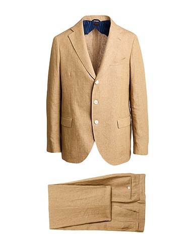 MP MASSIMO PIOMBO Suits Sand 100% Linen