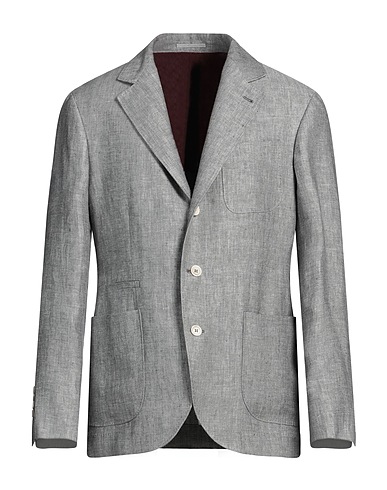 BRUNELLO CUCINELLI Blazer Grey 53% Hemp, 47% Linen