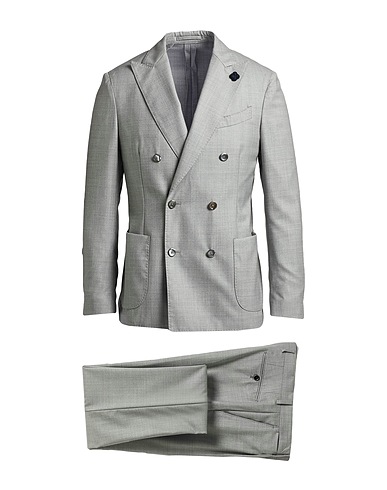 LARDINI Suits Light grey 100% Wool