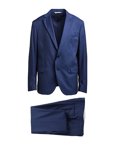 PAOLONI Suits Blue 100% Virgin Wool