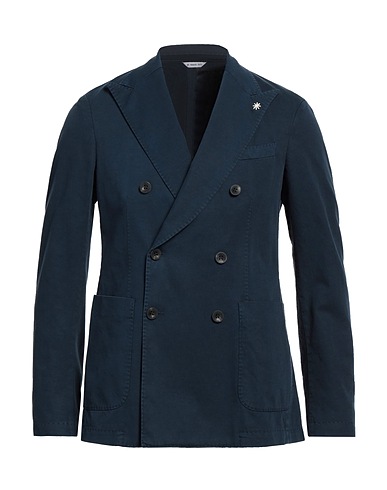 MANUEL RITZ Blazers Marineblau 71% Organische Baumwolle, 27% Leinen, 2% Elastan