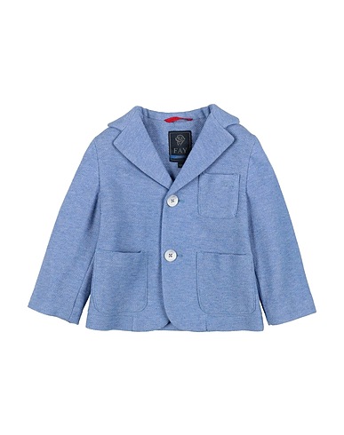 FAY Blazer Light blue 100% Cotton, Polyester