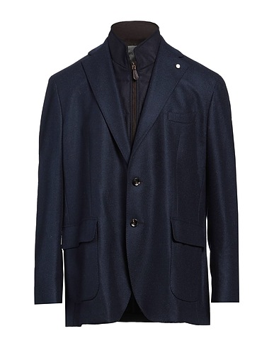 LUIGI BIANCHI Mantova Blazer Blu navy 93% Lana Vergine, 4% Seta, 3% Cachemire