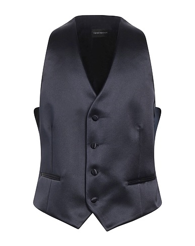 EMPORIO ARMANI Panciotto Blu navy 57% Poliestere, 43% Seta