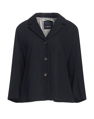 'S MAX MARA Blazer Midnight blue 75% Viscose, 14% Linen, 11% Cotton