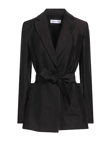 CARACTÈRE Blazer Black 88% Linen, 12% Polyamide