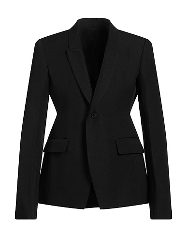 RICK OWENS Blazer Nero 100% Lana mohair, Corno di Bufalo