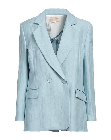 KAOS JEANS Blazer Sky blue 46% Linen, 46% Viscose, 8% Polyamide