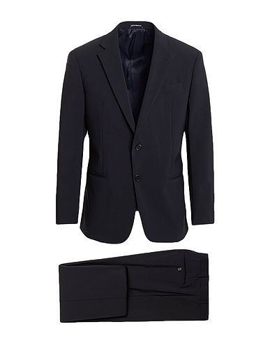 EMPORIO ARMANI Suits Midnight blue 96% Virgin Wool, 4% Elastane