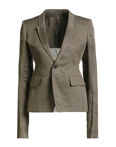 RICK OWENS Giacca Grigio 100% Cotone, Corno di Bufalo