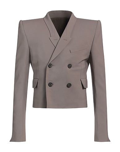 RICK OWENS Blazer Piombo 96% Lana, 4% Elastan, Corno di Bufalo