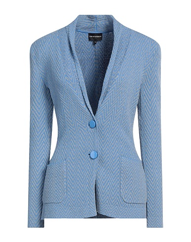EMPORIO ARMANI Blazer Light blue 74% Viscose, 15% Silk, 11% Polyester