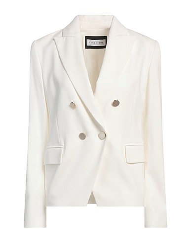 CARACTÈRE Blazer ÈSSENTIAL White 68% Viscose, 27% Polyamide, 5% Elastane
