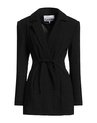 GANNI Blazer Black 58% Recycled polyester, 42% Polyester