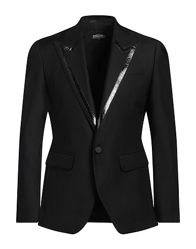 DSQUARED2 Blazer Black 65% Virgin Wool, 35% Silk, Polyester, Polyamide
