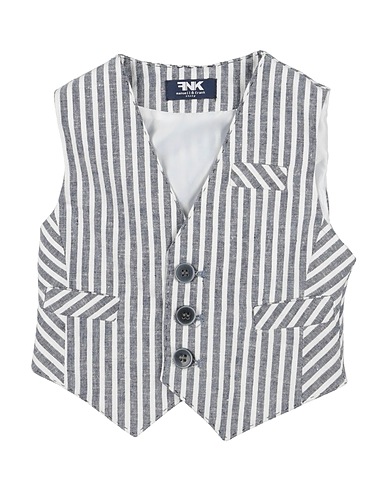 MANUELL & FRANK Panciotto Blu notte 55% Viscosa, 45% Lino