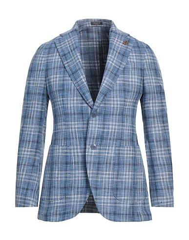 BRERAS Milano テーラードジャケット アジュールブルー コットン 38% / リネン 33% / バージンウール 29%
