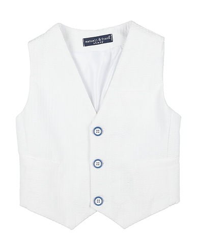 MANUELL & FRANK Waistcoat White 100% Cotton