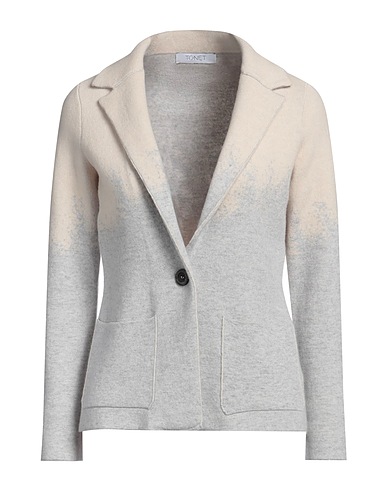 TONET Blazer Light grey 70% Merino Wool, 20% Silk, 10% Cashmere
