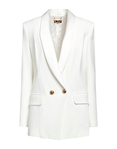 ELISABETTA FRANCHI Giacca Bianco 97% Viscosa, 3% Elastan