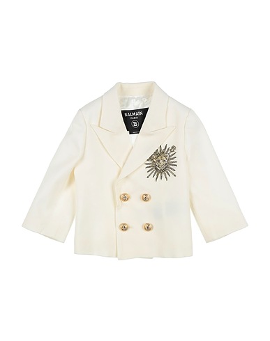 BALMAIN Blazer Ivory 100% Virgin Wool, Rayon, Metallic Polyester