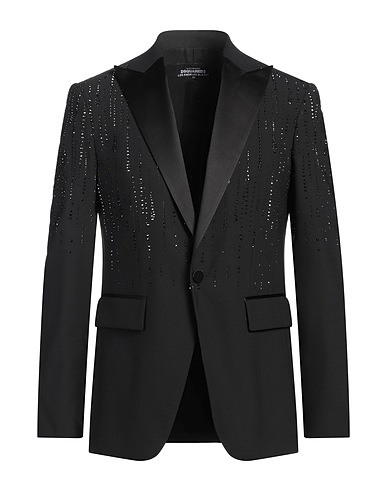DSQUARED2 Blazer Black 53% Polyester, 43% Virgin Wool, 4% Elastane, Silk, Acetate