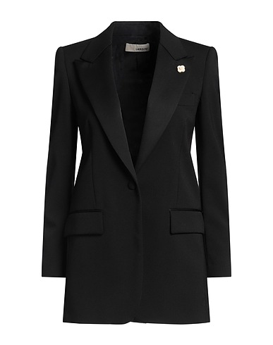 LARDINI Blazer Black 55% Polyester, 43% Wool, 2% Elastane