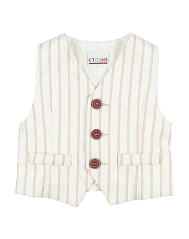 OFFICINA 51 Waistcoat Ivory 40% Rayon, 35% Polyester, 20% Polyamide, 5% Elastane