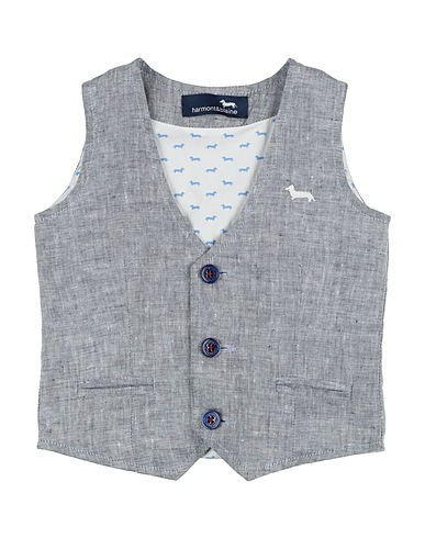 HARMONT & BLAINE Chaleco de traje Azul marino 100% Lino