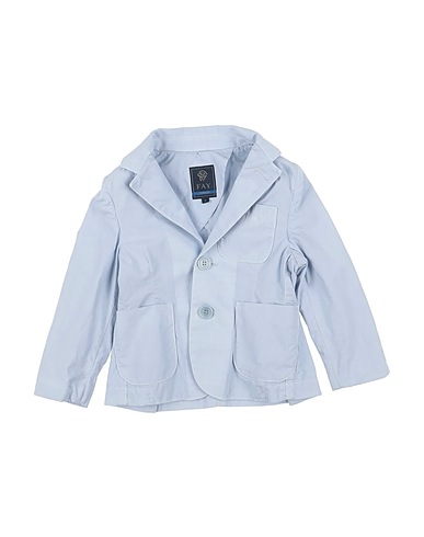 FAY Blazer Light blue 100% Cotton, Polyester