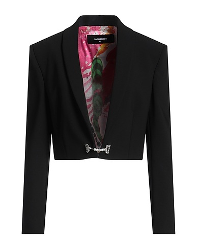 DSQUARED2 Blazer Black 92% Polyester, 8% Elastane, Glass, Plastic
