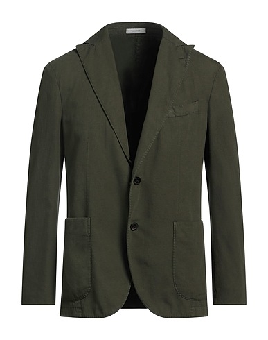 BOGLIOLI Blazer Verde militare 88% Cotone, 12% Lino