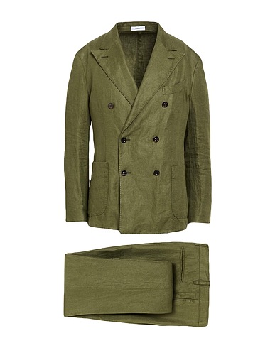 BOGLIOLI Suits Military green 100% Linen